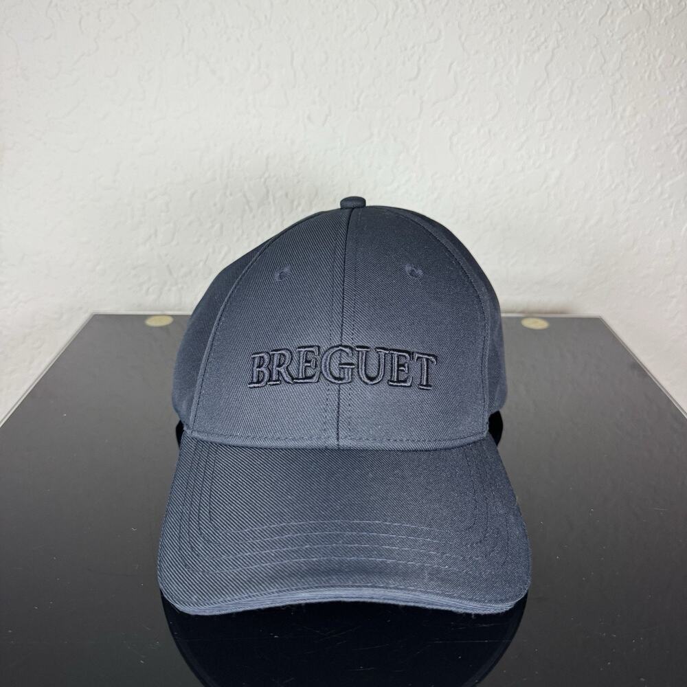 Breguet Hat Cap Dark Navy Blue Mens Strapback Embroidered Quiet Luxury